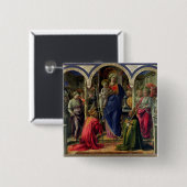 天使によって囲まれるヴァージンおよび子供 缶バッジ (正面&裏面)