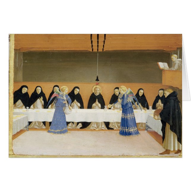 天使によって食べ物を与えられるSt Dominicおよび彼の友達 (正面横)