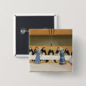 天使によって食べ物を与えられるSt Dominicおよび彼の友達 缶バッジ (正面&裏面)