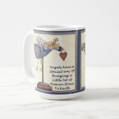 天使に15のoz方法クラシックがあります。 白いマグ コーヒーマグカップ (正面左)