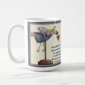 天使に15のoz方法クラシックがあります。 白いマグ コーヒーマグカップ (左)