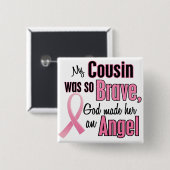 天使のいとこの乳癌のTシャツ及びギフト 缶バッジ (正面&裏面)