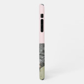 天使のお母さん、リンカーンの引用文淡い色の、ピンク。 iPhoneケース (左側)