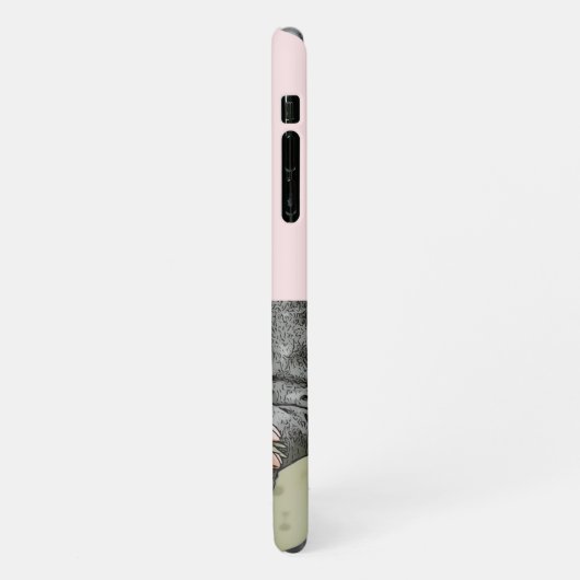 天使のお母さん、リンカーンの引用文淡い色の、ピンク。 iPhoneケース (左側)