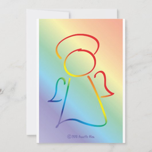 天使のお祝いの招待状 招待状 (正面)