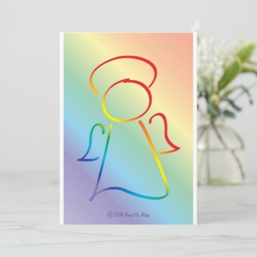 天使のお祝いの招待状 招待状 (スタンド正面)