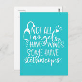 天使のすべてが翼を持っているわけではない。聴診器を持つ天使もいる。 ポストカード (正面/裏面)