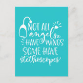 天使のすべてが翼を持っているわけではない。聴診器を持つ者もいる。 ポストカード (正面)
