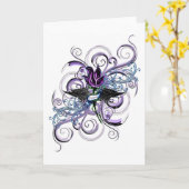 天使のばら色の挨拶状 カード (黄色い花)