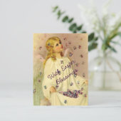 天使のようなイースター恵みとヴィオレット シーズンポストカード (スタンド正面)