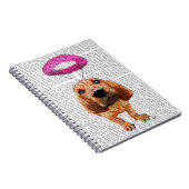 天使のようなピンクのハローを持つブラッドハウンド ノートブック (右側)