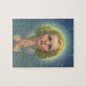 天使のようなブロンドの女の子とハローとスター祈ズ ジグソーパズル (横)