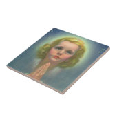 天使のようなブロンドの女の子とハローとスター祈ズ タイル (側面)