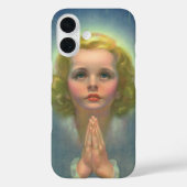 天使のようなブロンドの女の子とハローとスター祈ズ Case-Mate iPhoneケース (裏面)