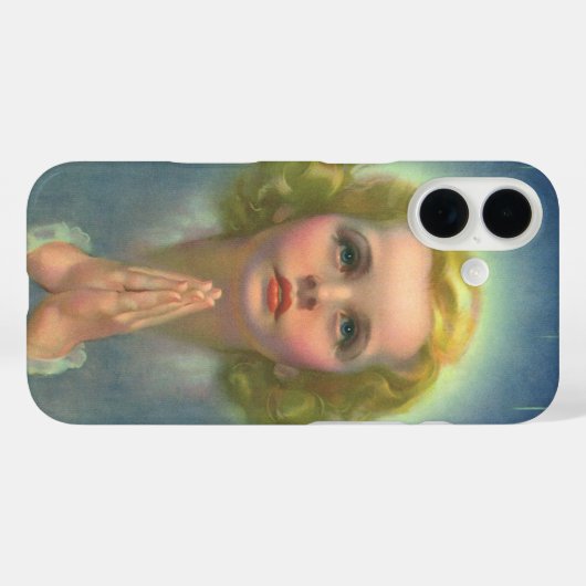 天使のようなブロンドの女の子とハローとスター祈ズ Case-Mate iPhoneケース (裏面 (横))