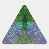 天使のような人生の木 三角形シール (正面)