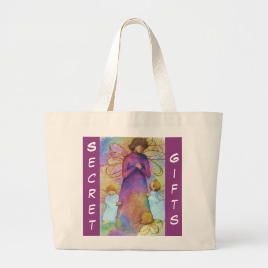 天使のような秘密の贈り物 ラージトートバッグ (正面)