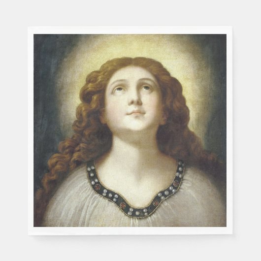 天使のような若い信心深い女性 (The Blessed Soul) スタンダードランチョンナプキン (正面)