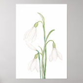 天使のような雪下の花の水色 ポスター (正面)