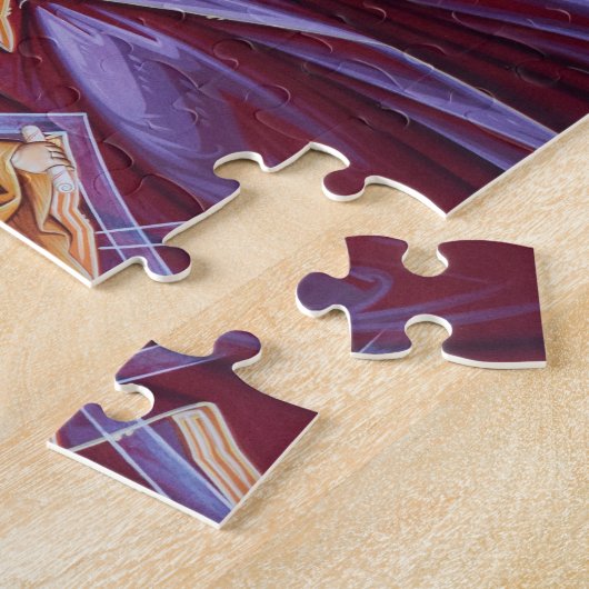 天使のアイコンを持つテオトコスとキリストの子供 ジグソーパズル (側面)