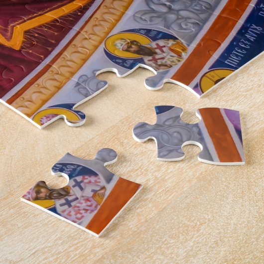 天使のアイコンを持つトオトコスとキリストの子供 ジグソーパズル (側面)