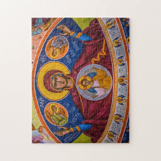 天使のアイコンを持つトオトコスとキリストの子供 ジグソーパズル (縦)