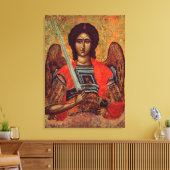 天使のアイコン，ギリシャ語， 18世紀 キャンバスプリント (インサイチュ (リビング))