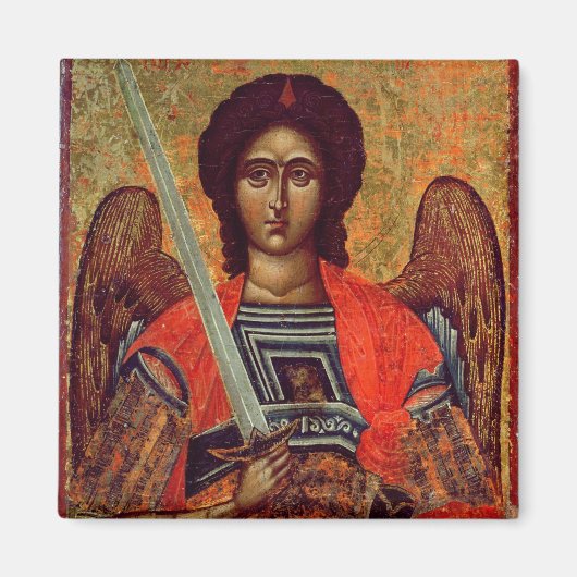 天使のアイコン,ギリシャ語, 18世紀 マグネット (正面)