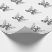 天使のアルファベットによっては最初の後者ハローが飛びます ラッピングペーパー (角)