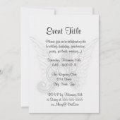 天使のアルファベットによっては最初の後者ハローが飛びます 招待状 (正面)