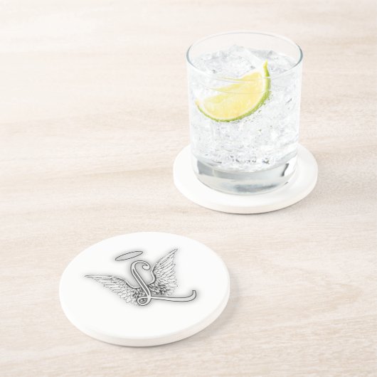 天使のアルファベットによってL大文字はハローが飛びます コースター (側面)