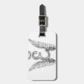 天使のアルファベットEの最初の後者によってはハローが飛びます ラゲッジタグ (正面縦)