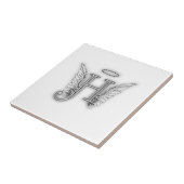 天使のアルファベットHの最初の後者によってはハローが飛びます タイル (側面)