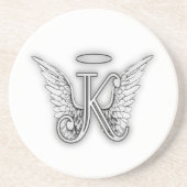 天使のアルファベットKの大文字によってはハローが飛びます コースター (正面)