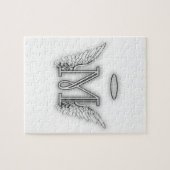 天使のアルファベットMの大文字によってはハローが飛びます ジグソーパズル (横)