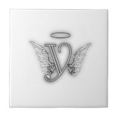 天使のアルファベットYの大文字によってはハローが飛びます タイル (正面)