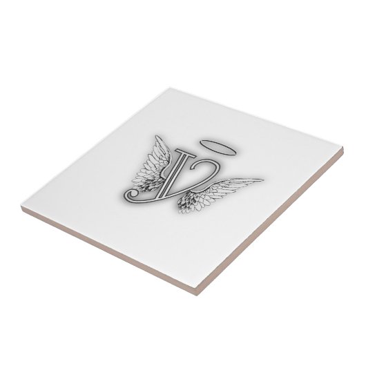 天使のアルファベットYの大文字によってはハローが飛びます タイル (側面)