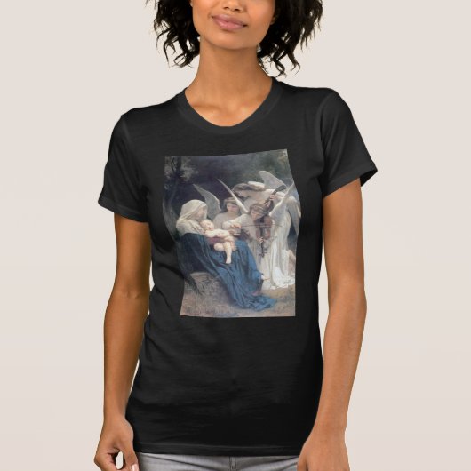 天使のアンティークの絵画ベビー宗教の歌 Tシャツ (正面)