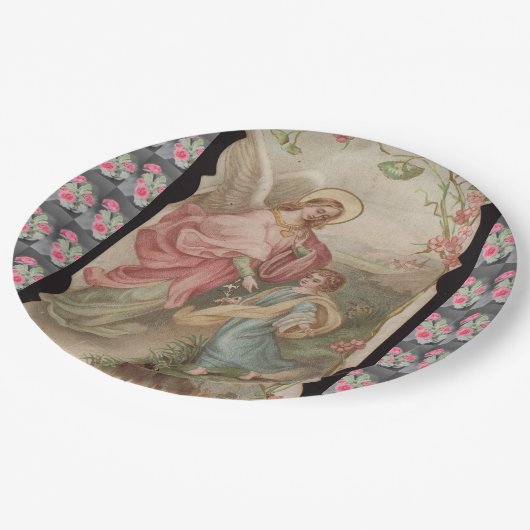 天使のアンヘレスの紙皿 ペーパープレート (アングル)