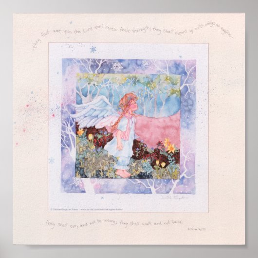 天使のアーカイブ品質のアートプリントを待つ ポスター (正面)