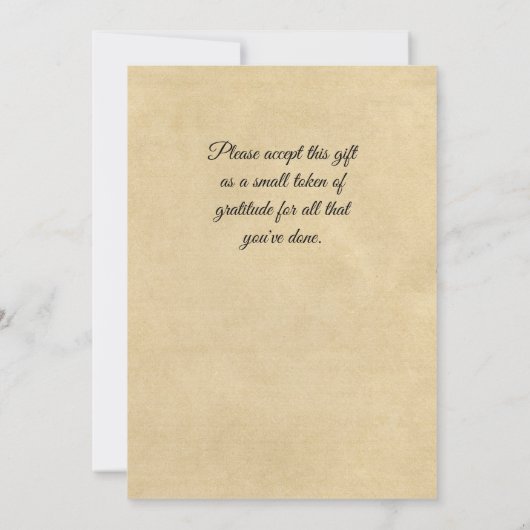 天使のイラストが入ったブックサンクスカード サンキューカード (裏面)