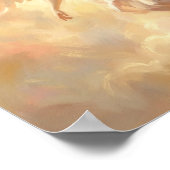 天使のイラスト ソフトな天国の絵 ポスター (角)