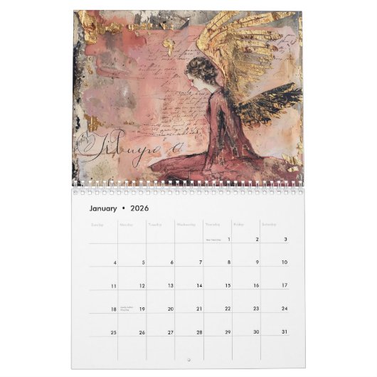 天使のウィスパーズ – フルースターンダーエンゲル2026 カレンダー (1月 2026)