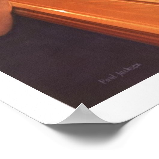 "天使のエコー"ハーププレーヤー水色 ポスター (角)