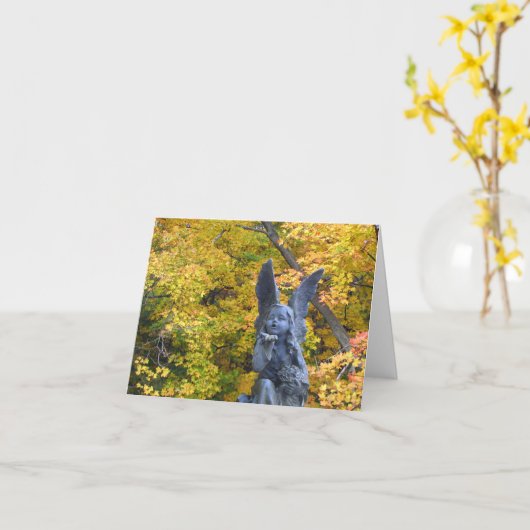 天使のキス-友情 カード (黄色い花)