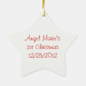 天使のクリスマスのオーナメント セラミックオーナメント (裏面)