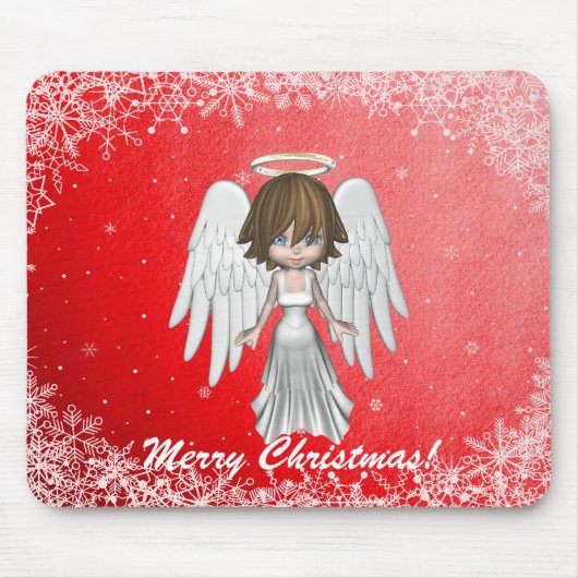 天使のクリスマスのマウスパッド マウスパッド (正面)