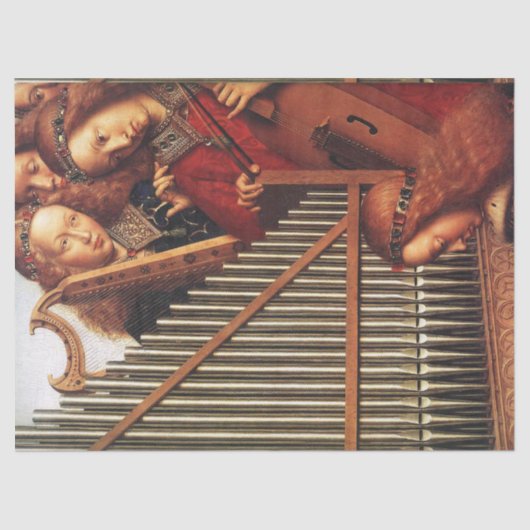 天使のクリスマスの挨拶を歌う音楽 薄葉紙 (正面)