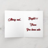 天使のクリスマスの挨拶 箔シーズンカード (内側レイダウン)