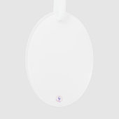 天使のクリスマスの瞬間パーソナライズされた：女の子 オーナメント (裏面)